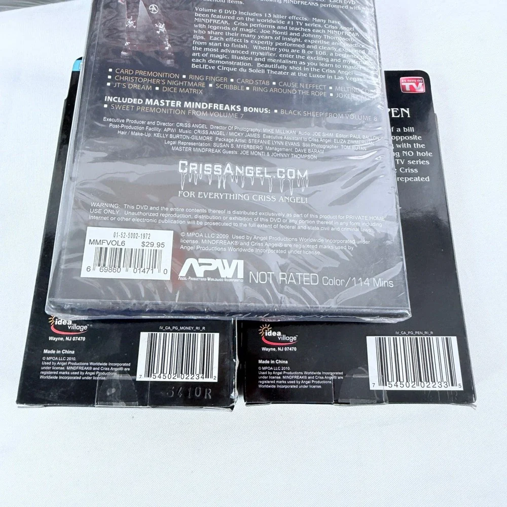 Criss Angel Mindfreak Platinum Magic Kit 350+ Tricks Money Printer Pen DVD New
